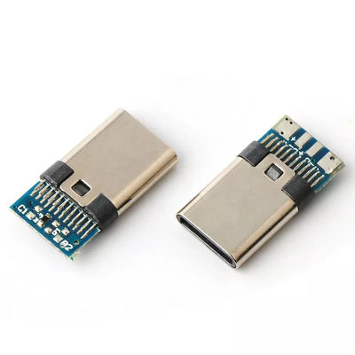 USB-Anschlüsse Typ C Stecker 24-polig 4-adriger Lötdraht mit PCB-Stecker