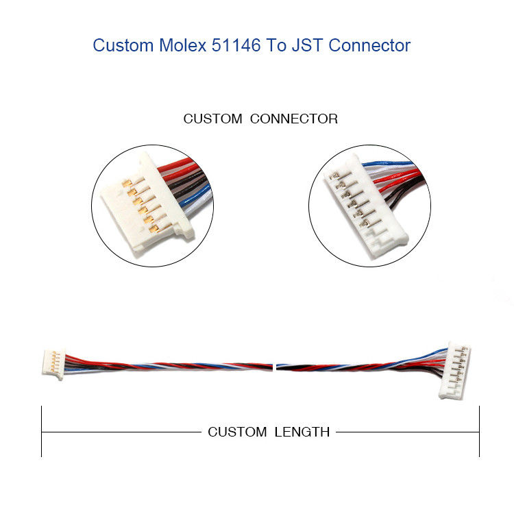 elektrischer Kabelbaum MOLEX 51146 1.25mm 5P 6P mit Wohnungs-Halter A1254 SMD