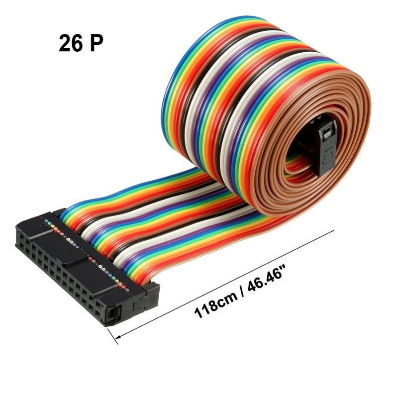 Flachkabel 26 24AWG AWM 2651 FFC IDC Neigung Pin 2.54mm flexible PWB-Ebene