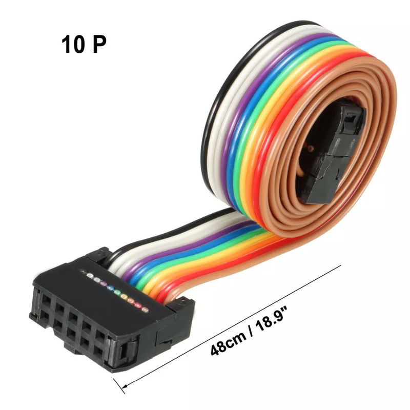 Flachkabel 26 24AWG AWM 2651 FFC IDC Neigung Pin 2.54mm flexible PWB-Ebene