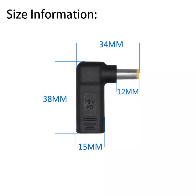 USB Typ C Buchse auf DC 5525 Stecker Konverter PD Decoy Spoof Trigger Plug Jack