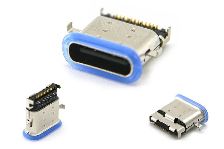 Art c-Verbindungsstück-weiblicher wasserdichter mittlerer Berg SMT 24Pin USB