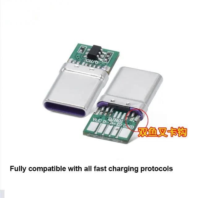 Wasserdichtes USB 3.1 Typ C 24-Pin weiblicher Steckverbinder Horizontale SMT DIP Montage Sinking Plate USB Steckdose