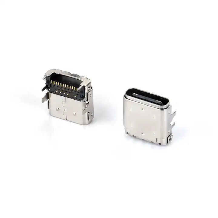 24 Pins USB Typ C weiblicher Stecker DIP+SMT 3.4 Vorderstecker und Hinterstecker für Ladekabel