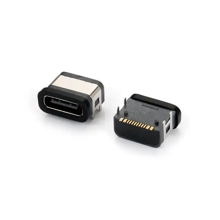 Wasserdichtes Port 16Pin USB Typ C weiblicher Stecker SMT Vier-Pin DIP An Bord Steckdose