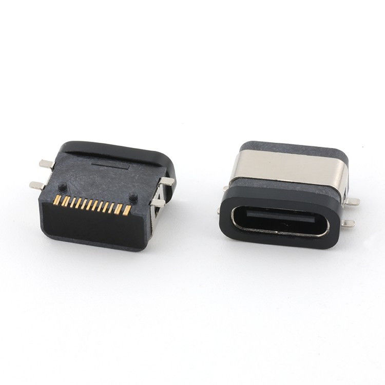 USB 16-Pin-Wasserdicht IPX8 Typ C weiblicher Stecker SMT AC DC 5V Nennspannung