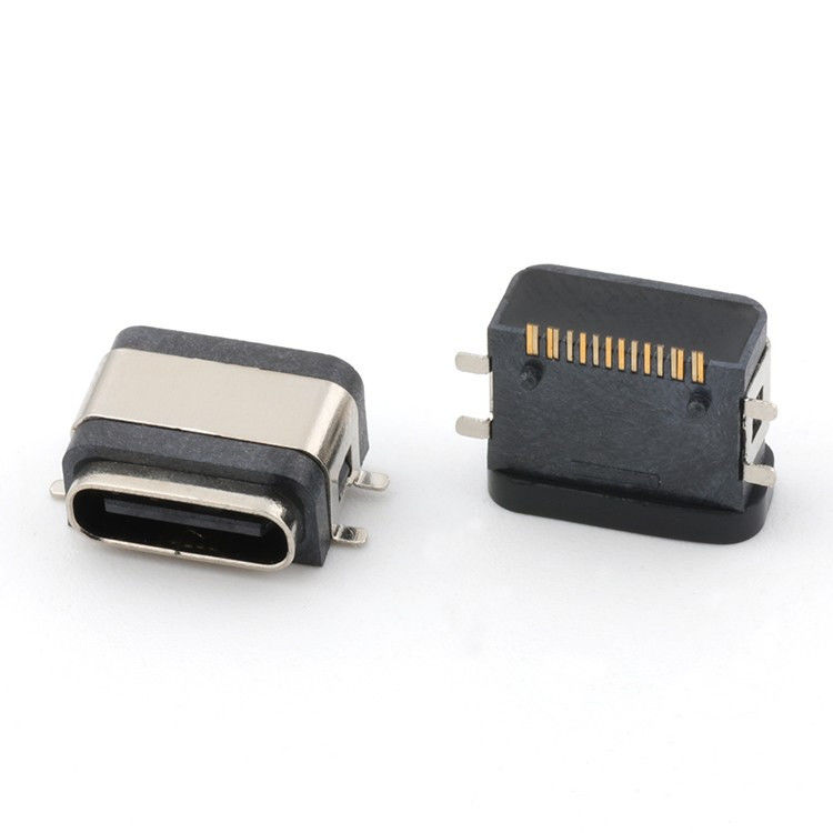 USB 16-Pin-Wasserdicht IPX8 Typ C weiblicher Stecker SMT AC DC 5V Nennspannung