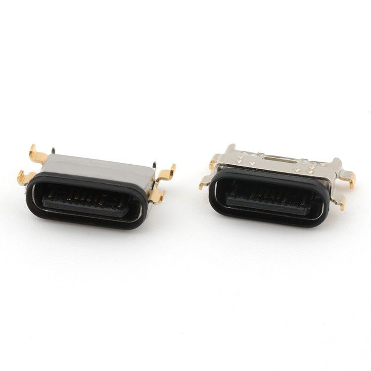 USB C 16Pin Typ C weiblicher Stecker Mittelmont 1,13 mm IPX8 wasserdicht mit LIM