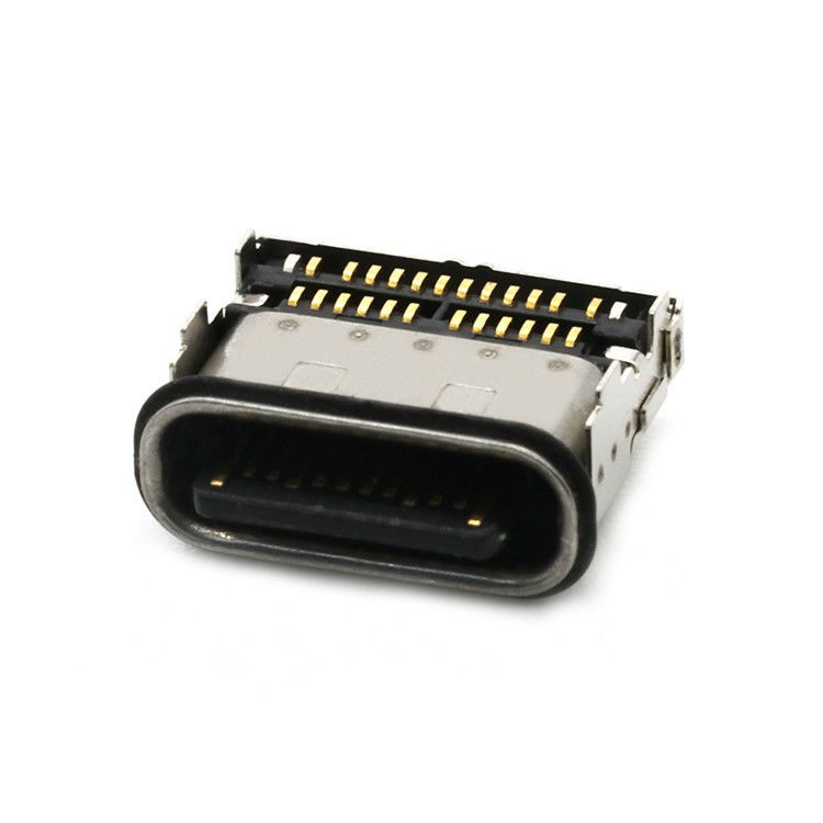 IP68 24-Pin wasserdichtes USB-Typen-C-Frauen-Steckdose 2 Reihe SMT-Anschluss