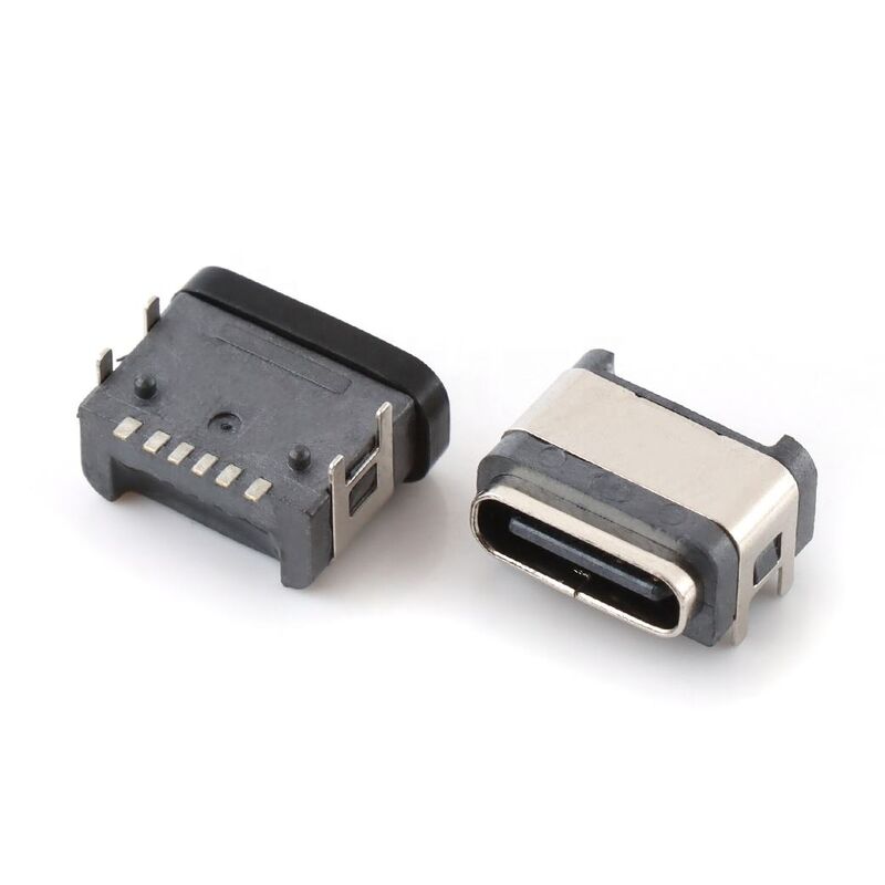 Wasserdicht Dip USB-Anschluss 6pins weibliche rechten Winkel wasserdicht Typ-C-Anschluss
