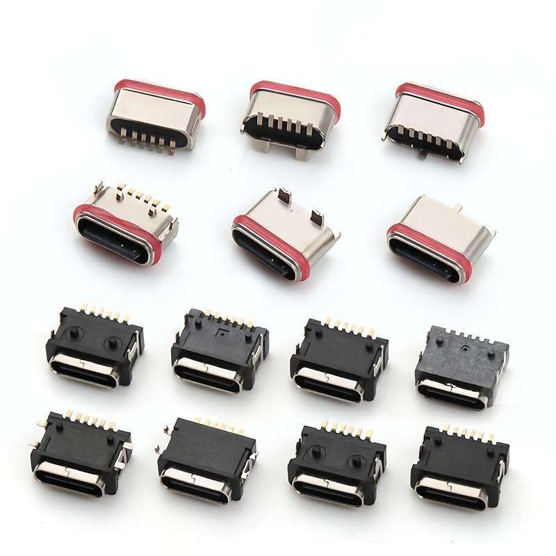 Wasserdicht Dip USB-Anschluss 6pins weibliche rechten Winkel wasserdicht Typ-C-Anschluss