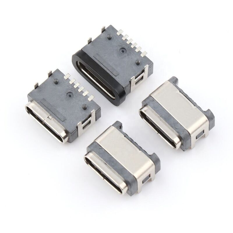 Wasserdicht Dip USB-Anschluss 6pins weibliche rechten Winkel wasserdicht Typ-C-Anschluss