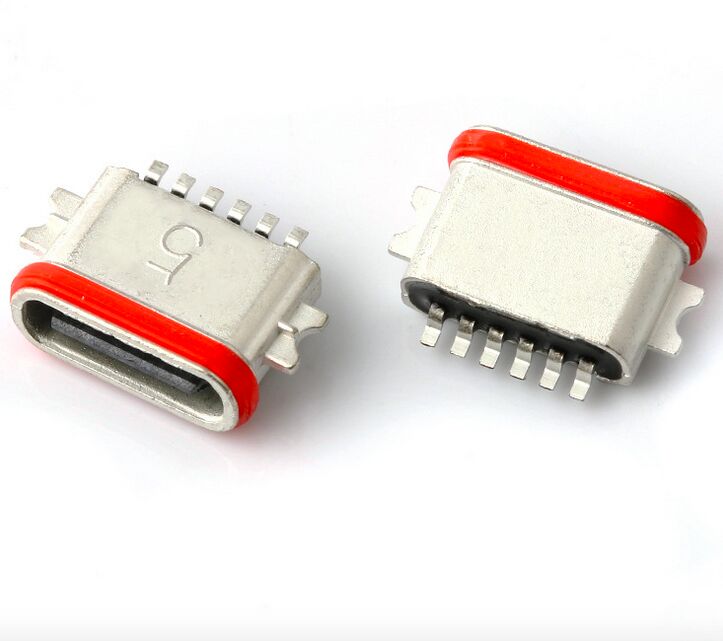 Professioneller Hersteller von wasserdichten USB Typ C 6P Full SMT-Anschlüssen IP67 USB 3.1 SMD-Anschlüssen