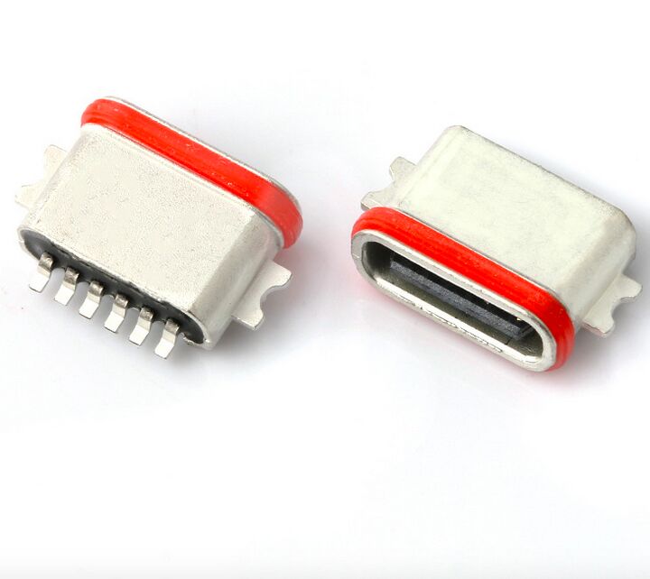 Professioneller Hersteller von wasserdichten USB Typ C 6P Full SMT-Anschlüssen IP67 USB 3.1 SMD-Anschlüssen