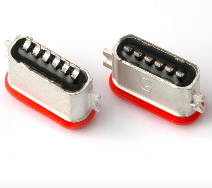 Professioneller Hersteller von wasserdichten USB Typ C 6P Full SMT-Anschlüssen IP67 USB 3.1 SMD-Anschlüssen