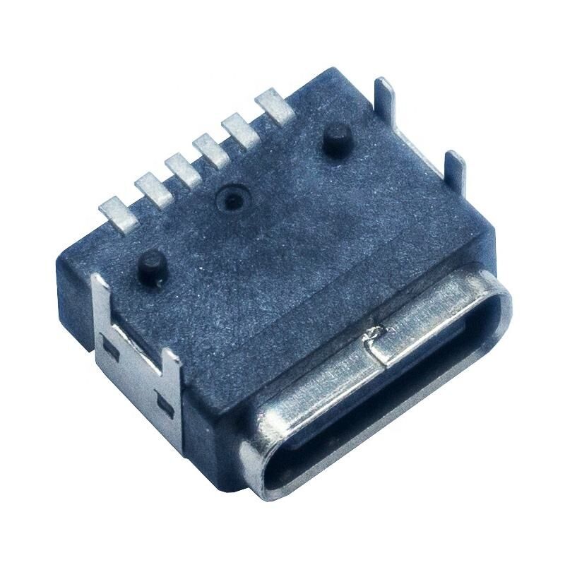 Wasserdichtes Panel Mount PCB 6 Stift weiblicher USB-Typ-C-Anschluss