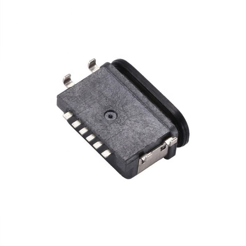 Typ C 6-Pin weibliche IPX7 wasserdichte USB-Anschluss Horizontale SMT-Anbringung Datenübertragung