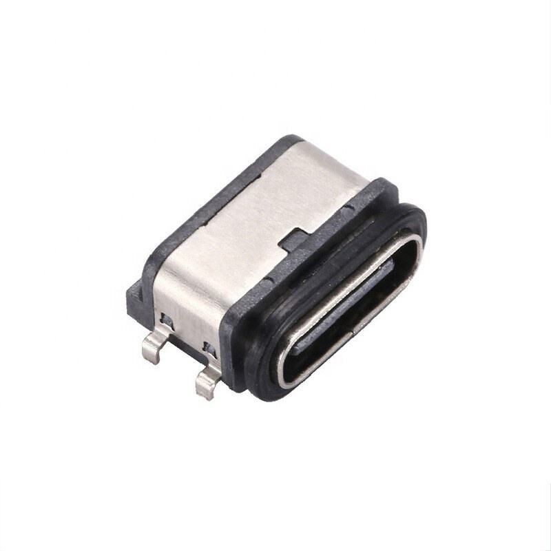 Typ C 6-Pin weibliche IPX7 wasserdichte USB-Anschluss Horizontale SMT-Anbringung Datenübertragung