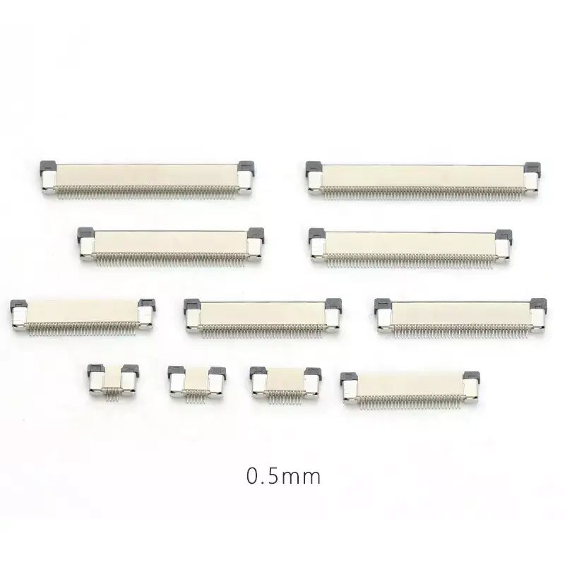 FPC-Steckverbinder 0,5 mm Raster Horizontal SMT Flip-Lock Typ Oben Unten Kontakt 4-60 Pins
