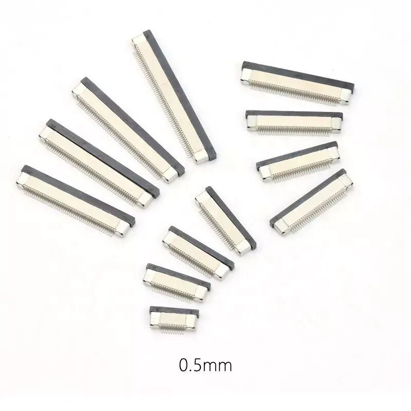 FPC-Steckverbinder 0,5 mm Raster Horizontal SMT Flip-Lock Typ Oben Unten Kontakt 4-60 Pins