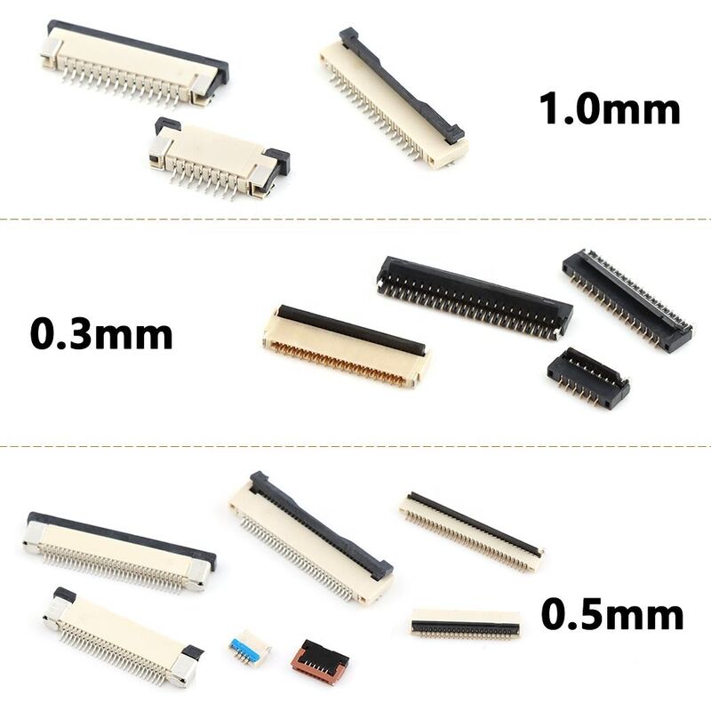 0,5mm Pitch Horizontal Backflip-Lock ZIF-Typ FPC-Steckverbinder 0,5mm 4-60 Pins