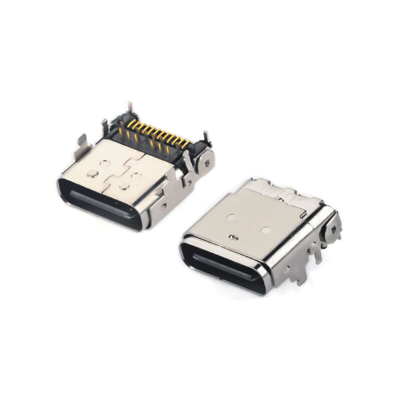 24PIN USB 3.1 Typ C weiblicher Hybrid-Rechteck-Empfängeranschluss für Telefonladung und schnelle Datenübertragung