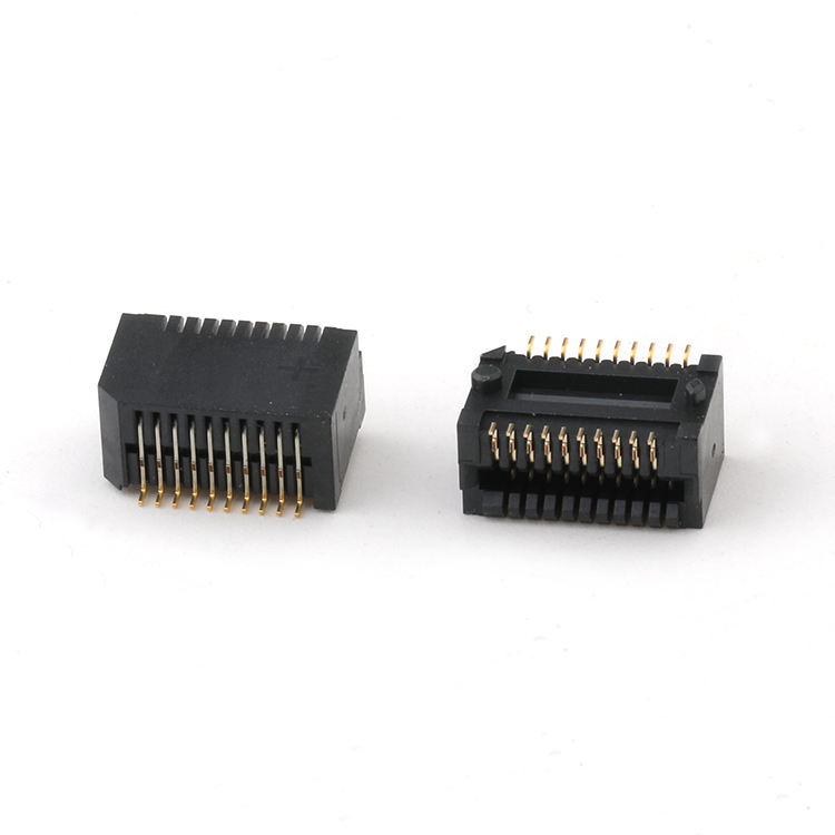 SFP SMT PCB Mount Fiber Optic Connector 20Pin SFP+ Cage Insulator Module Connector