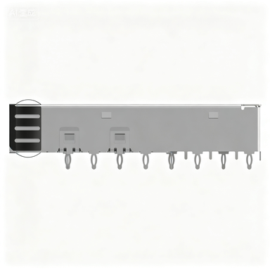 1x1 Cage Assembly Press-Fit EMI Shielding Housing for Network Switch Server PCB Transceiver Port