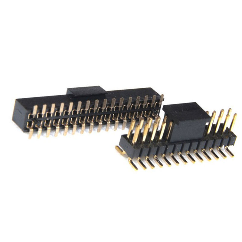 Press-Fit-Buchse mit 6, 8, 20 Pins, 2*14, 2*3, 5 Buchsen, 1mm, 1,27mm, 2mm, 2,54mm Rastermaß, gewinkelter SMD/SMT-Header, langer Stiftleisten-Stecker