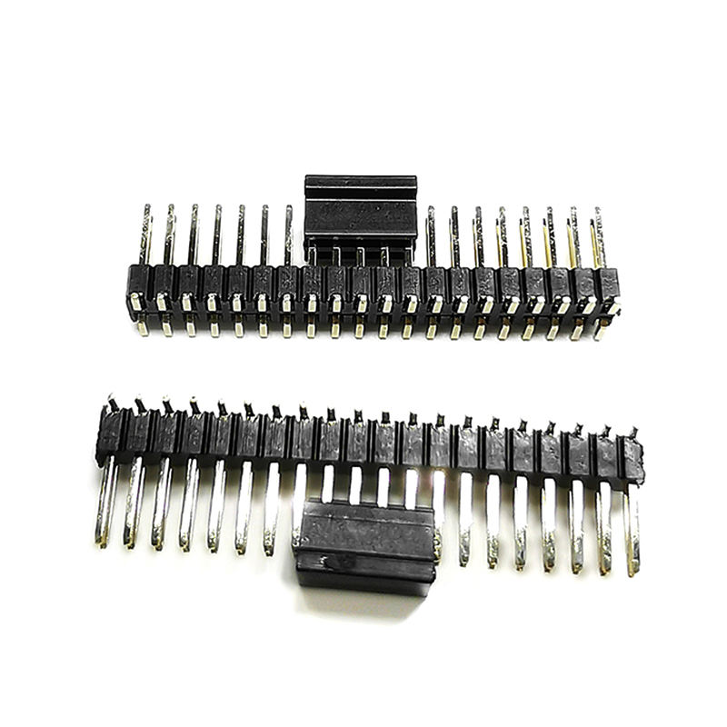Press-Fit-Buchse mit 6, 8, 20 Pins, 2*14, 2*3, 5 Buchsen, 1mm, 1,27mm, 2mm, 2,54mm Rastermaß, gewinkelter SMD/SMT-Header, langer Stiftleisten-Stecker