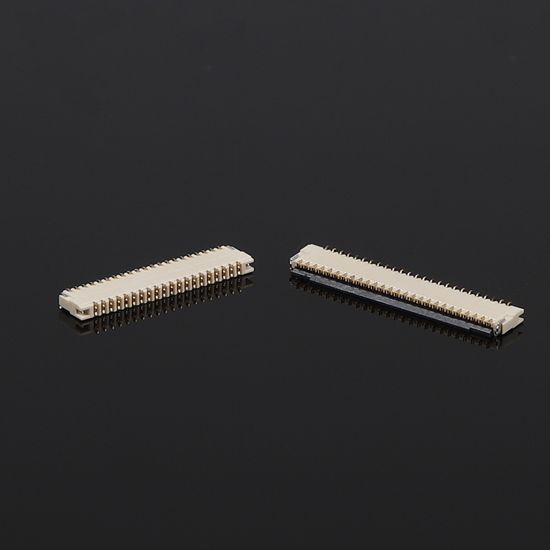 0.3mm Pitch 1.0H Clamshell Type FFC FPC Connector Double Row Needle with White Glue for LCD Screen Flat Socket