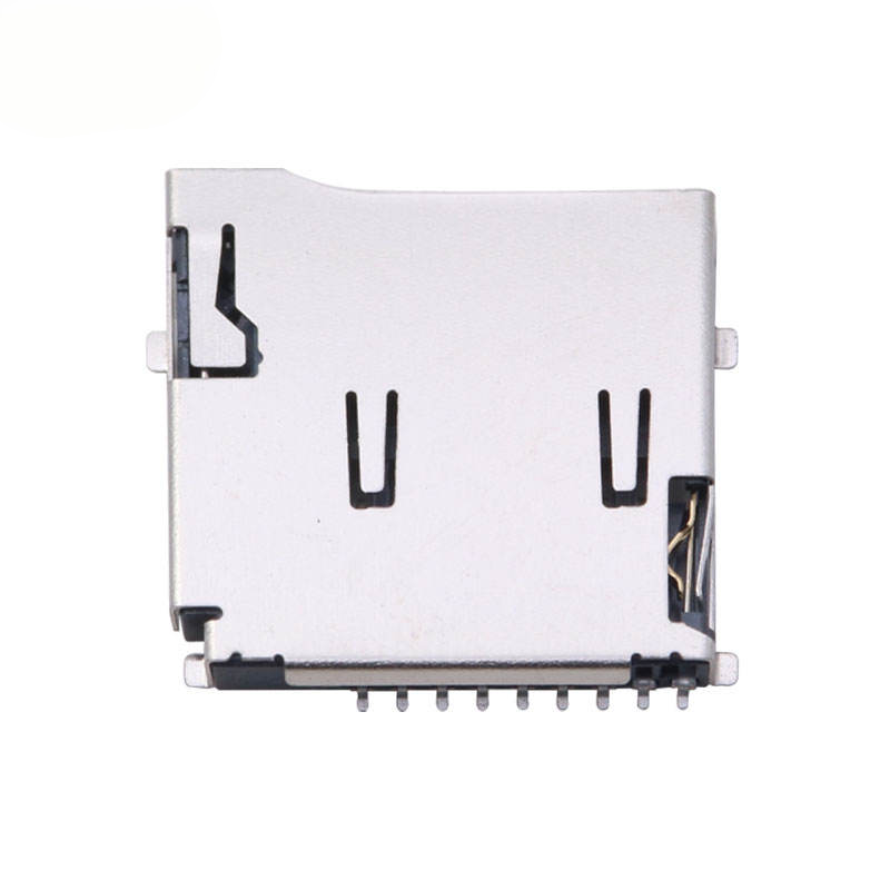 8-Pin Micro SD / TF Karten Steckdose. Molex 472192001 Alternative. H1.8mm Lift-the-Cover (Scharnier) SMT-Anschluss.