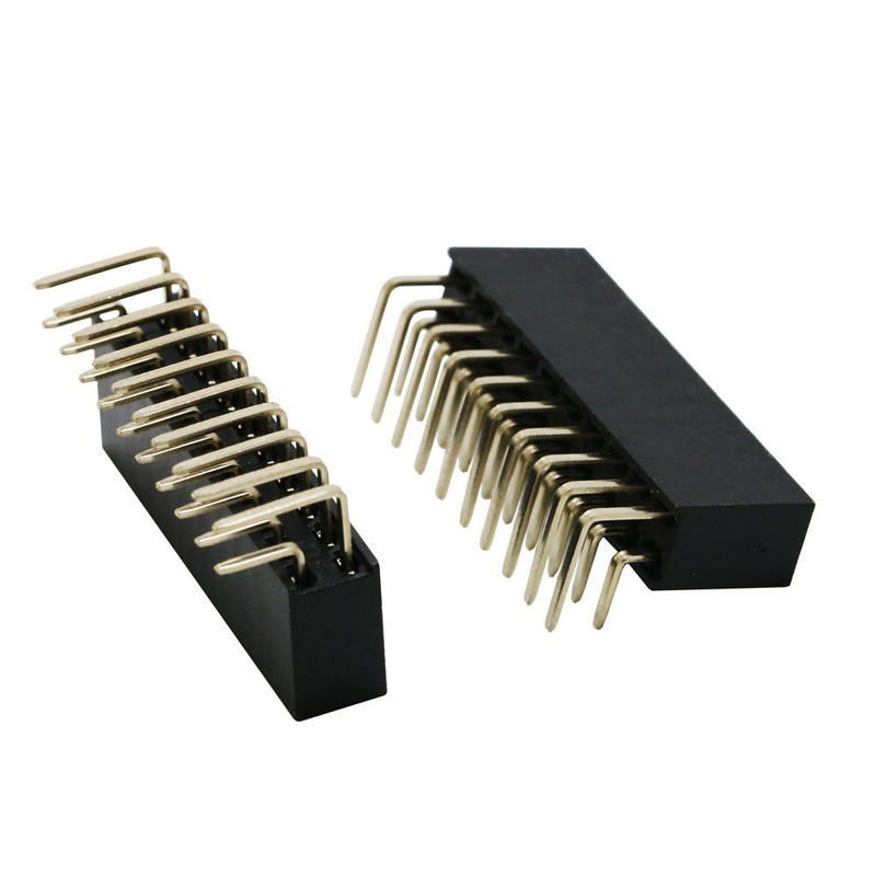 2X10P 20P Doppelreihe gebogene weibliche Kopfhöhe Pitch 2,54mm Pin PBT Material Phosphor Bronze Kontakte