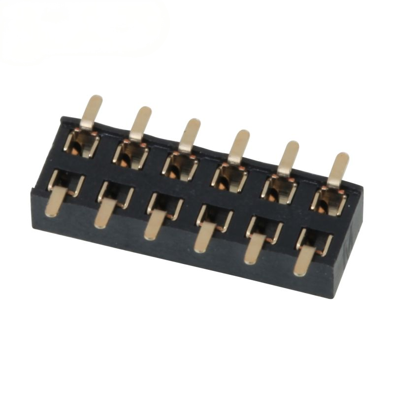 SMD 2.0mm Stecker Weiblicher Kopf Doppelreihe Unteren Eingang Goldplattierte Nadel Weiblicher Kopf