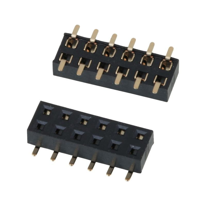 SMD 2.0mm Stecker Weiblicher Kopf Doppelreihe Unteren Eingang Goldplattierte Nadel Weiblicher Kopf