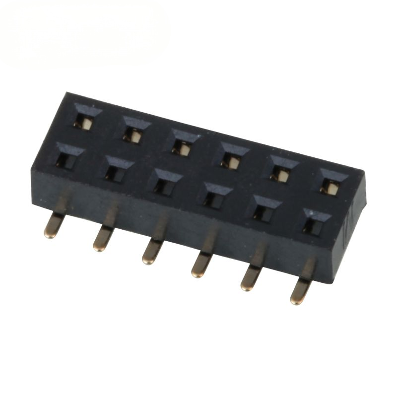 SMD 2.0mm Stecker Weiblicher Kopf Doppelreihe Unteren Eingang Goldplattierte Nadel Weiblicher Kopf
