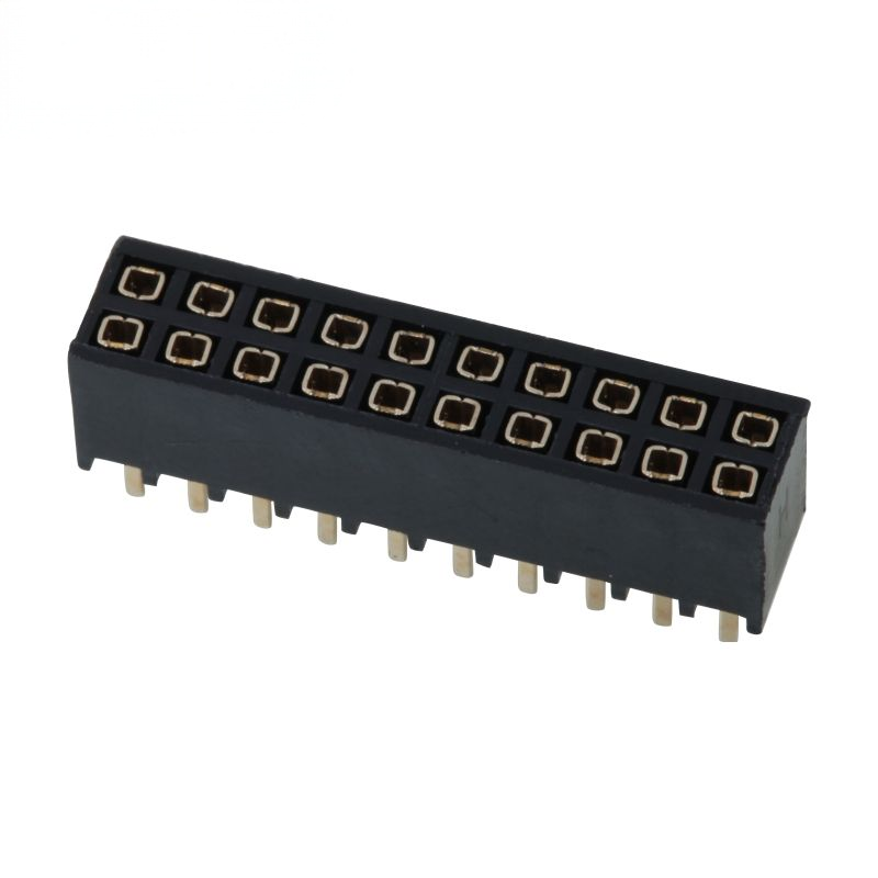 DIP Weibliche Kopfhörer 2,54 mm Pitch Doppelreihe Weibliche gerade Kopfhörer Steckdose Pin Strip Connector