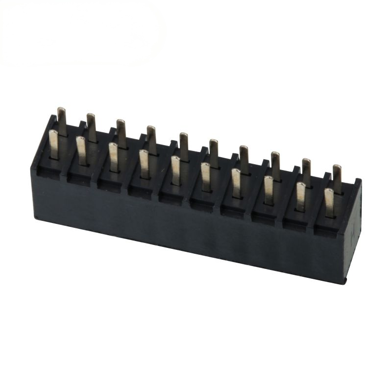 DIP Weibliche Kopfhörer 2,54 mm Pitch Doppelreihe Weibliche gerade Kopfhörer Steckdose Pin Strip Connector