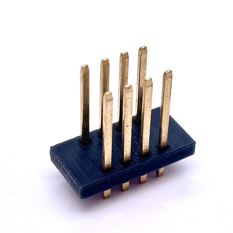 Custom 2.5 × 5.2 mm Pitch Male Headers for PCB Straight 8-pin Strip Pin Header Connector