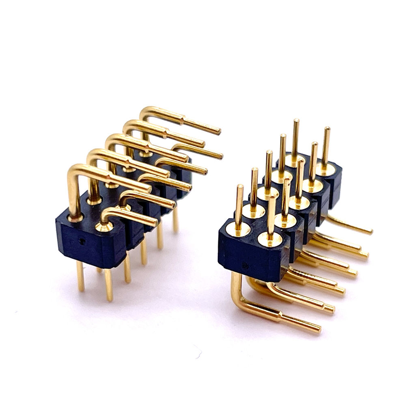 2.54mm Pitch H3.0 Right Angle USB Pin Header Connector 10P Brass Machine Double Rows for PCB 2X5P 3A Rated Connectors