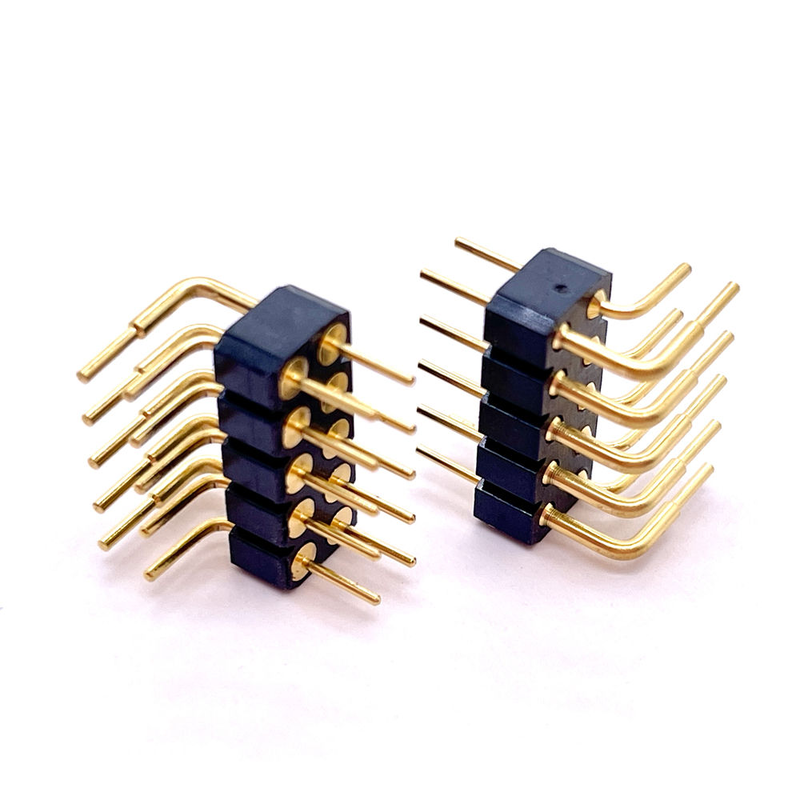 2.54mm Pitch H3.0 Right Angle USB Pin Header Connector 10P Brass Machine Double Rows for PCB 2X5P 3A Rated Connectors