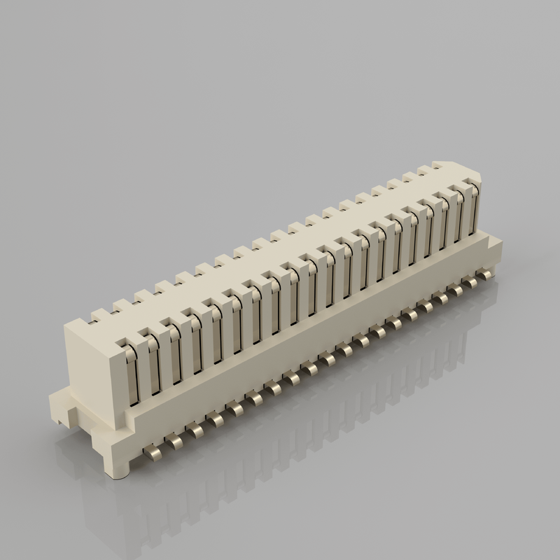 Male 0.5mm Pitch Single Slot Board-to-Board & Mezzanine Connectors Right-angle Connector for PCBA