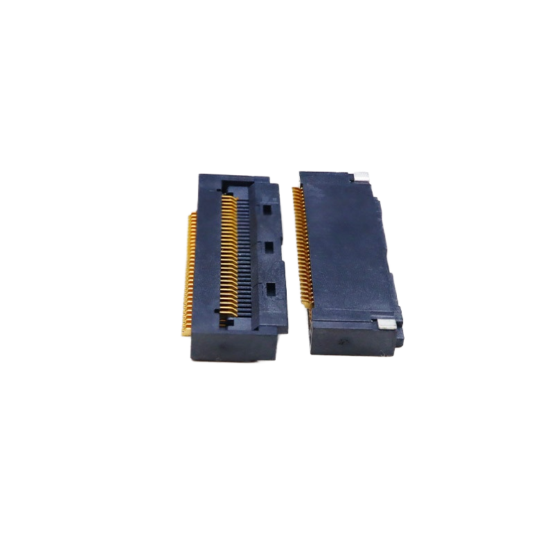 0.5mm Pitch FFC Connector Front Flip with Locking Buckle 30 40 68P Flip Cover Down Connection H2.5 Black for PCB Application