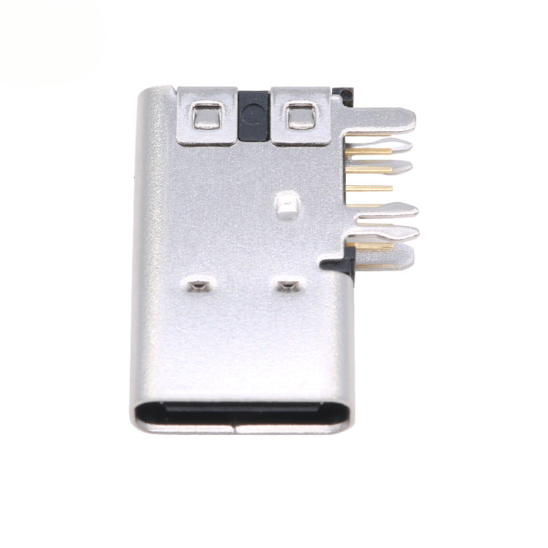 Basic 14-Pin Mini USB Type C Female Connector Stainless Steel Housing 5A Rated Current Side Plug for USB Devices