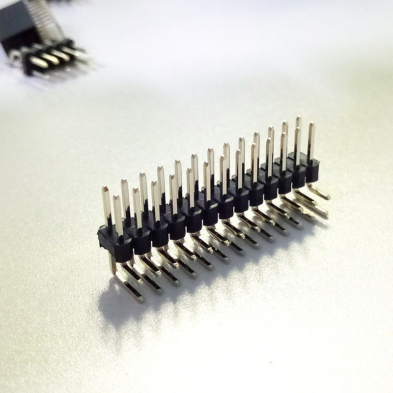 BAD 90 Reihe PA9T einzelner Verdoppelunggrad Stift Verbinder Stift Header 1,27 Millimeter-Neigung