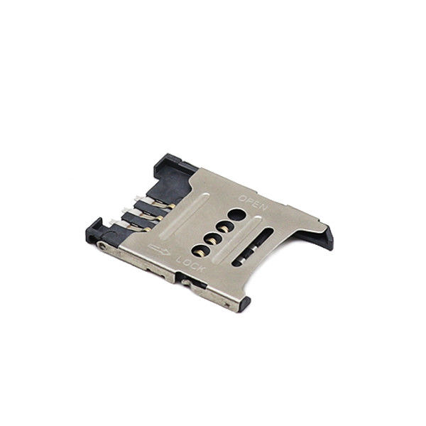 H1.5mm 1.8mm Mikro- Sim Holder SMT Flip Typ 6P Mikro-Sim Steckdose