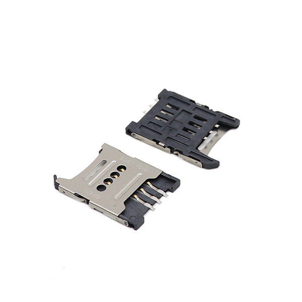 H1.5mm 1.8mm Mikro- Sim Holder SMT Flip Typ 6P Mikro-Sim Steckdose