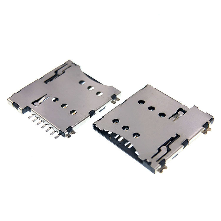 Gegentakt- Art Mikro-Höhe 7p SIM Karte Steckdose Verbinder 1.35mm für PWB