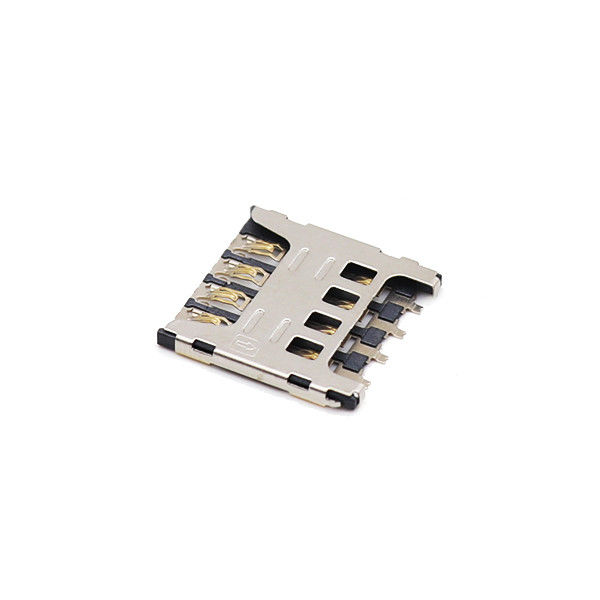 LCP 8 Stift Micro SIM Karte Steckdose Verbinder Drücken ziehen Zyklus-Haltbarkeit H1.8mm 5000