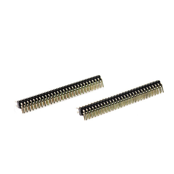 90 Neigung PWB-Bad Stift Header Verbinders Double Row ROHS des Grad-1.27mm